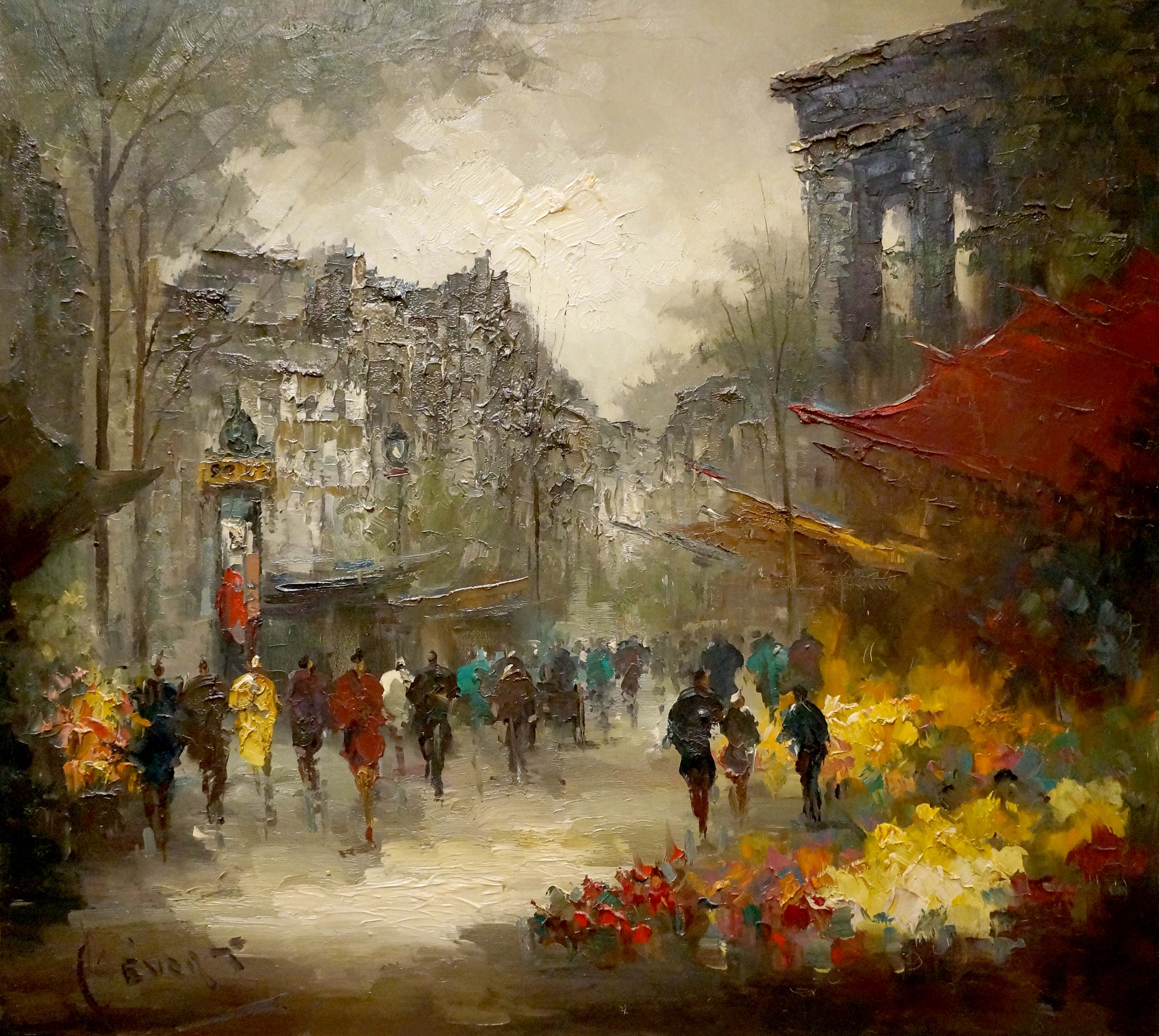 Oil painting By market Evert Collier
