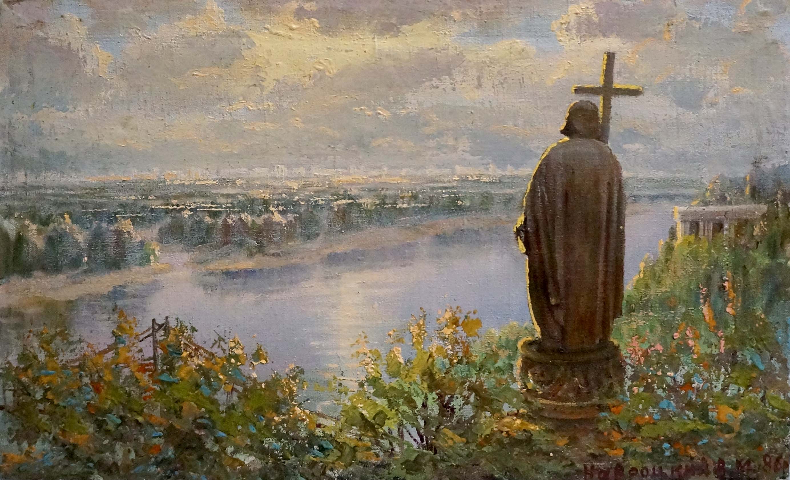Oil painting City of Kiev. Saint Vladimir Navrotsky Vasily Nikolaevich