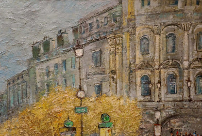 Oil painting Streets of Paris Walter Prescher Van Ed