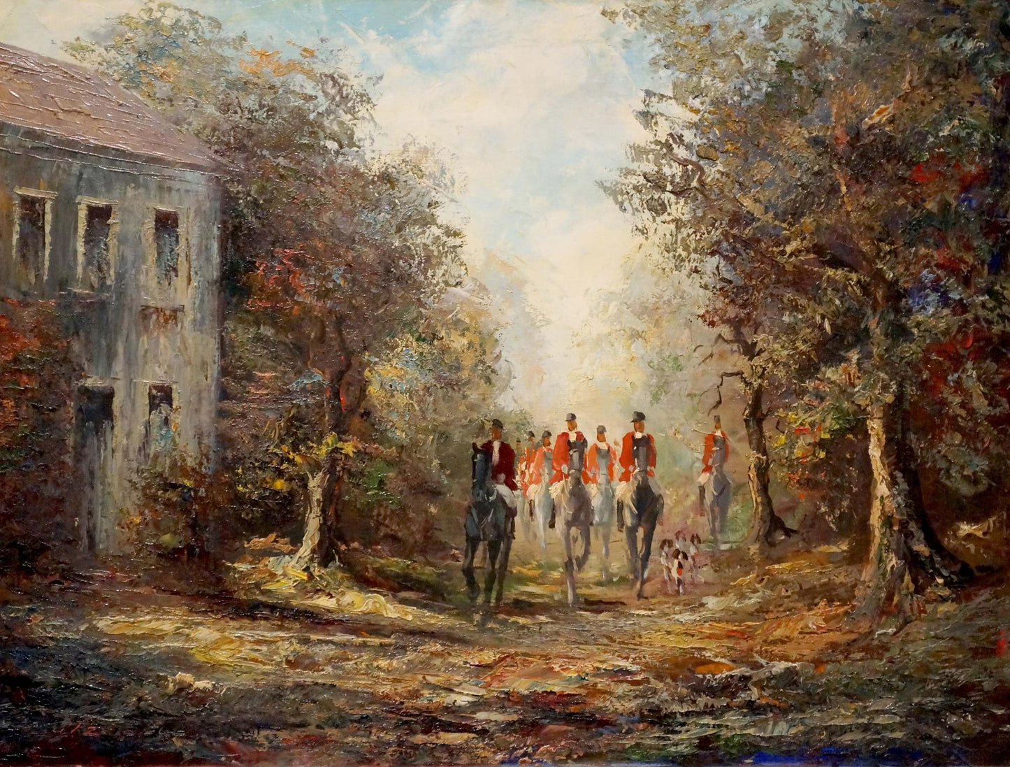 Oil painting Soldiers on the road Lutz