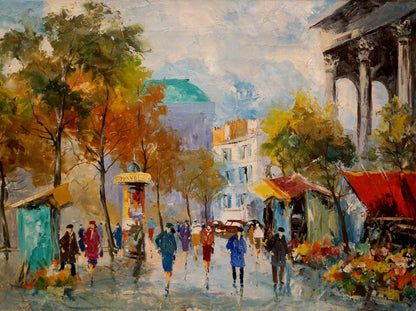 Oil painting Streets of Paris Lorder