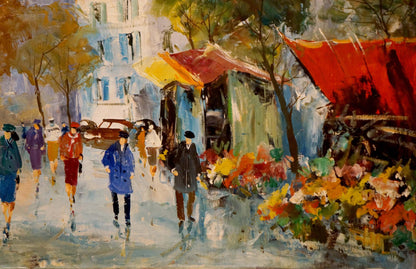 Oil painting Streets of Paris Lorder