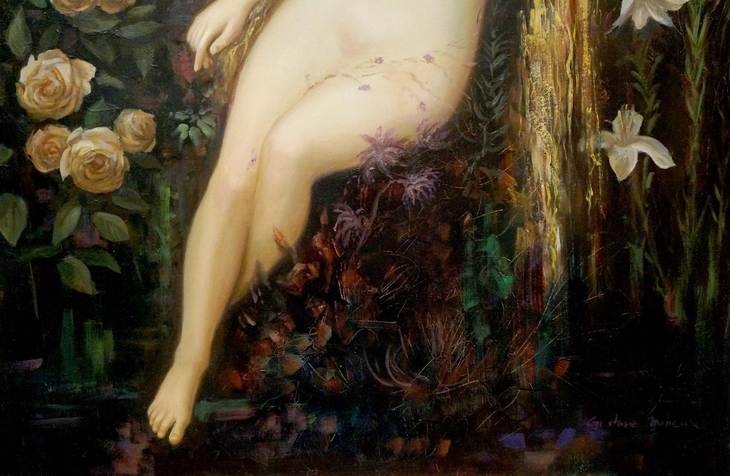 Oil painting Portrait of a naked girl Gustave Moneux