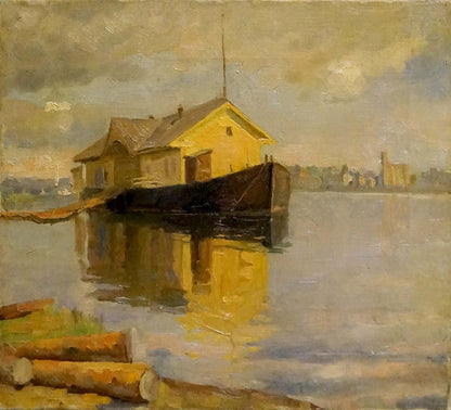 Oil painting Port