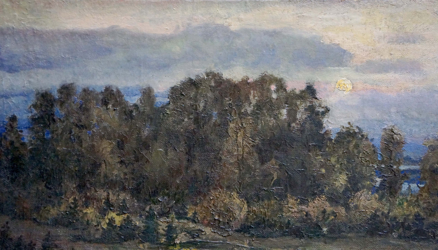 Landscape depicted in oil by Matvey Alekseevich Dontsov