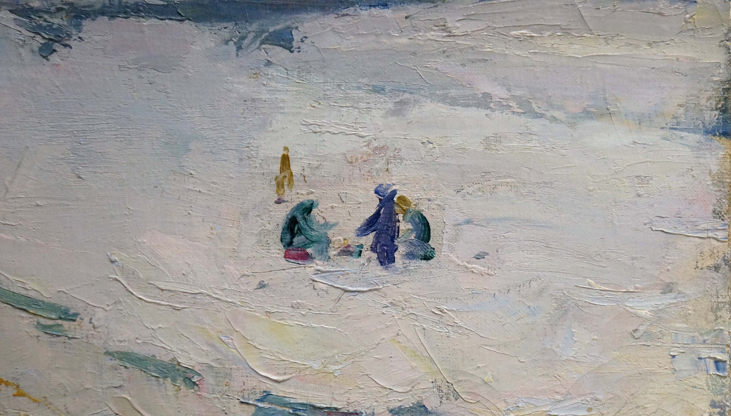 Oil painting Children walk Nikolai Petrovich Petrov