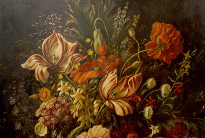 A. Karp Schuster's oil painting captures the beauty of a bouquet in full bloom