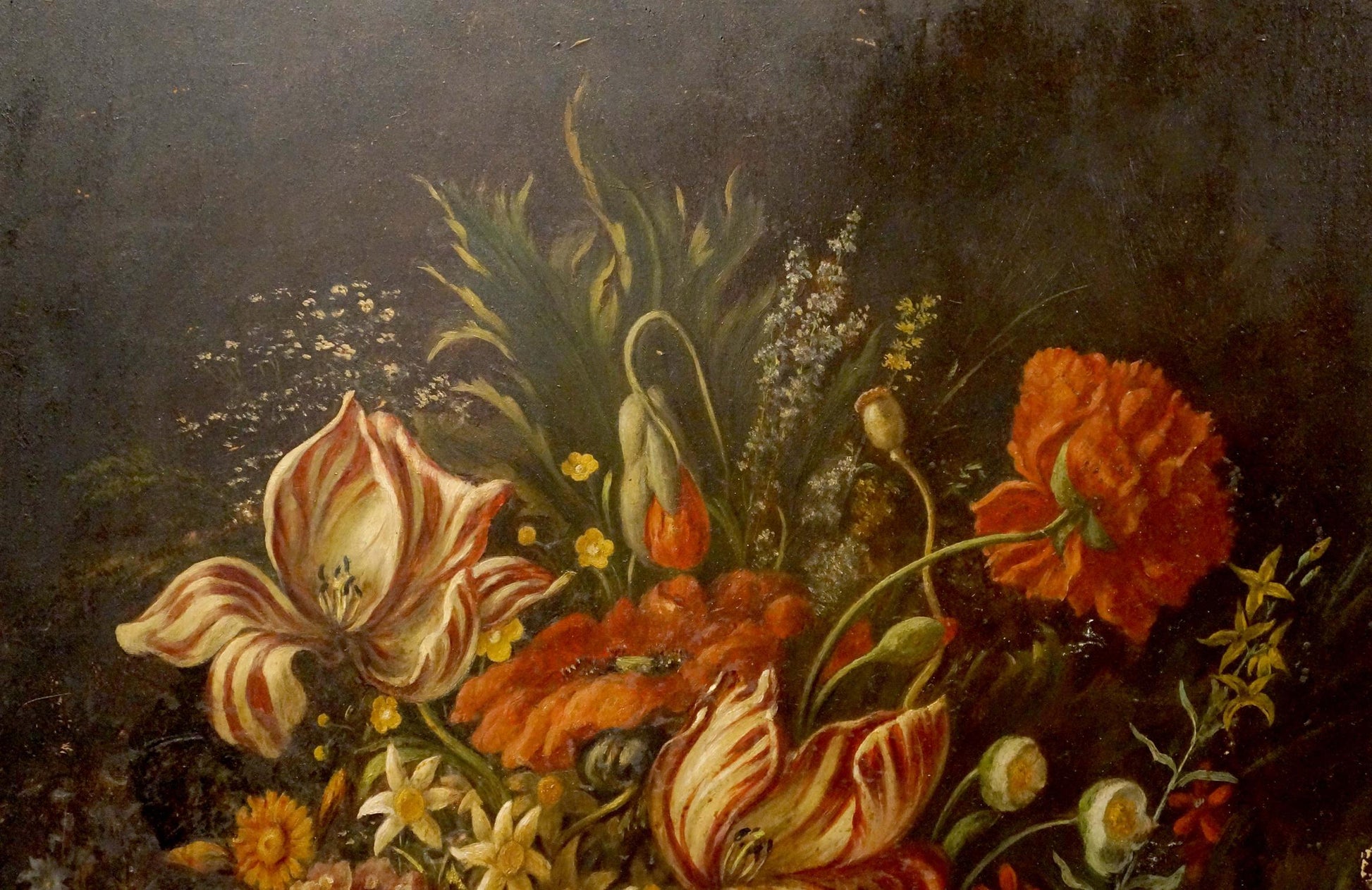 Floral Elegance rendered in oil by A. Karp Schuster