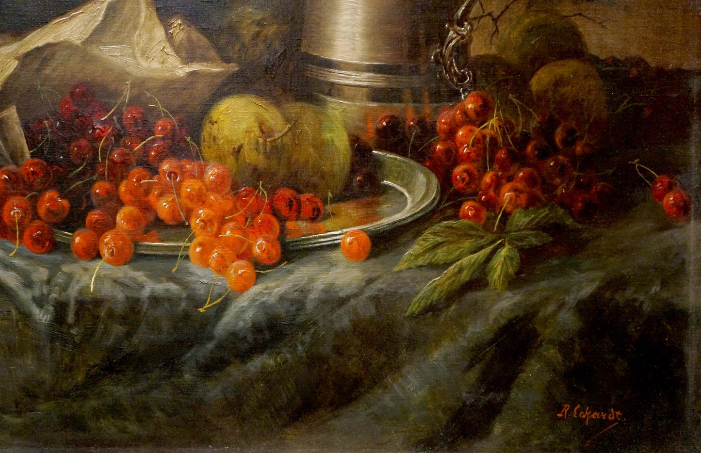 Oil painting Cherry on the table R. Eckart