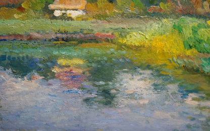 Oil painting Near the river Alexander Mynka