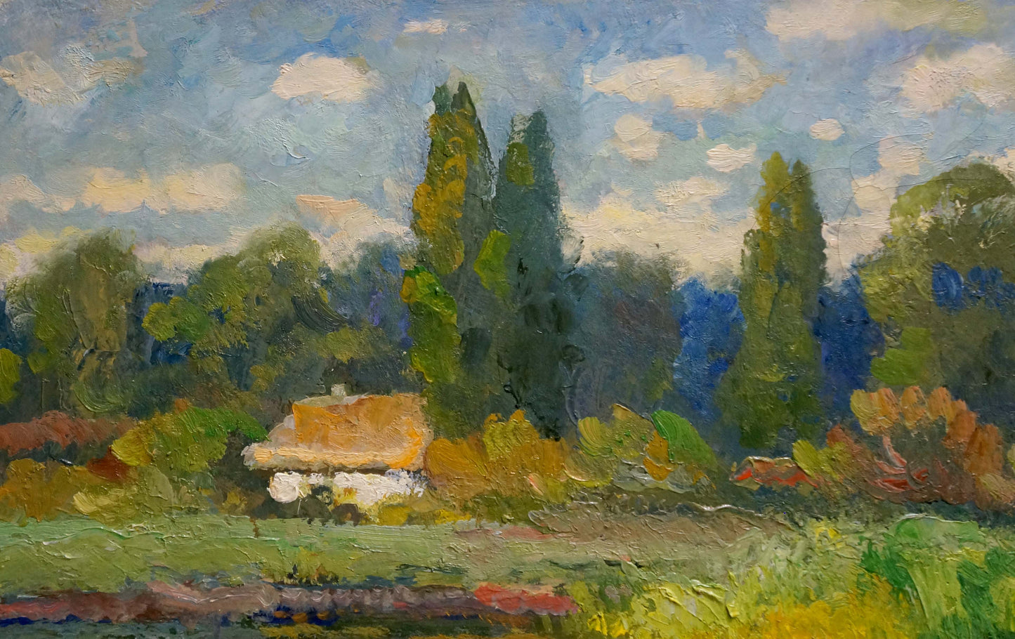 Oil painting Near the river Alexander Mynka