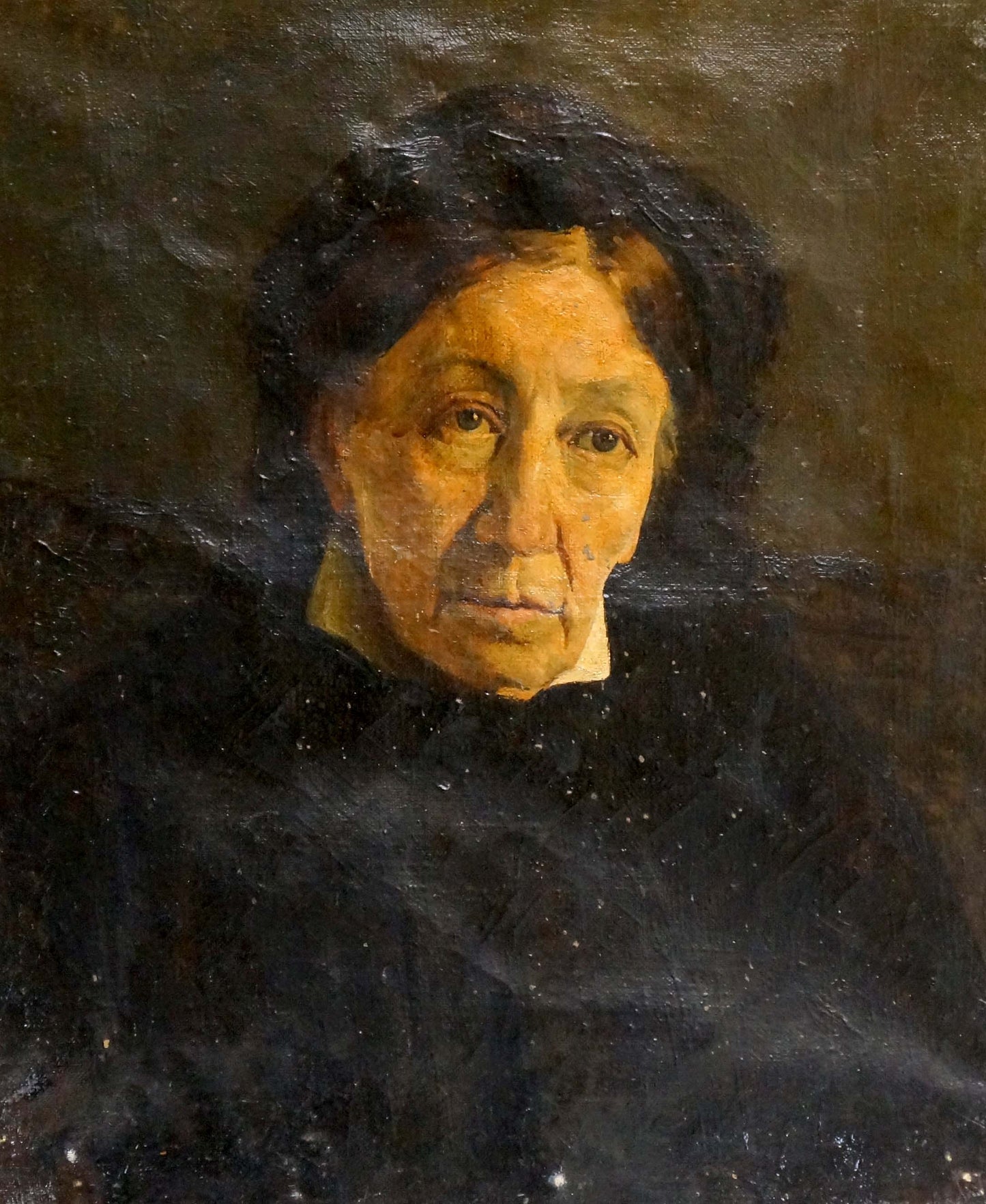 Oil painting Portrait of a grandmother