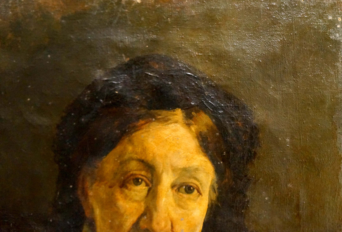 Oil painting Portrait of a grandmother