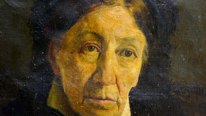 Oil painting Portrait of a grandmother