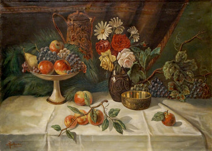 Oil painting The table is set N. Perlberg