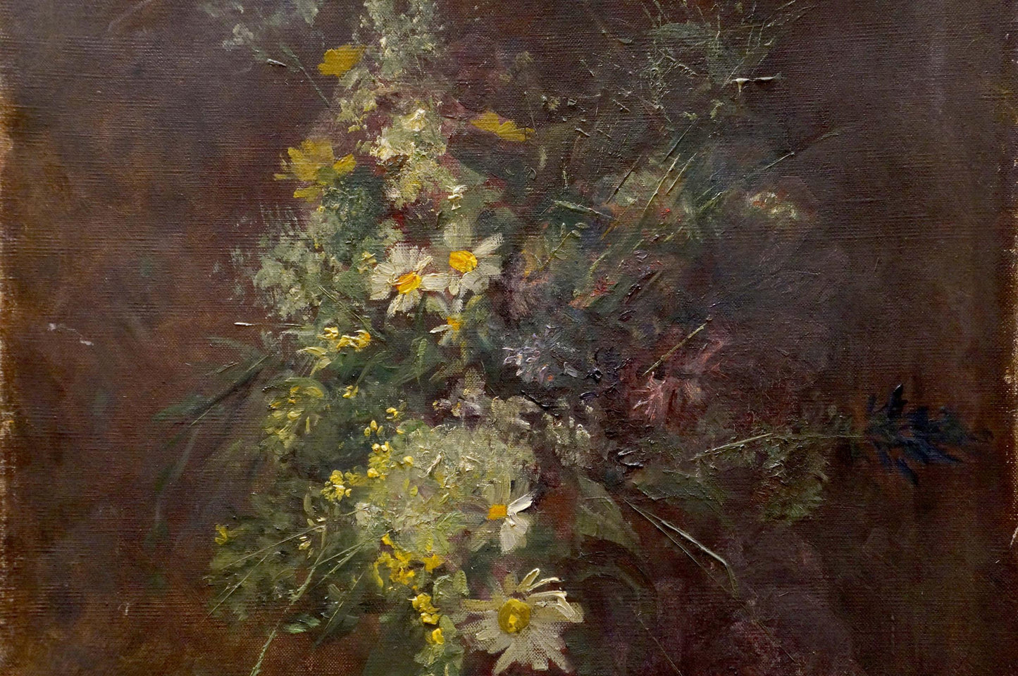 Oil painting Bouquet of daisies