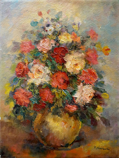 Oil painting Flowers K. Wasilewska