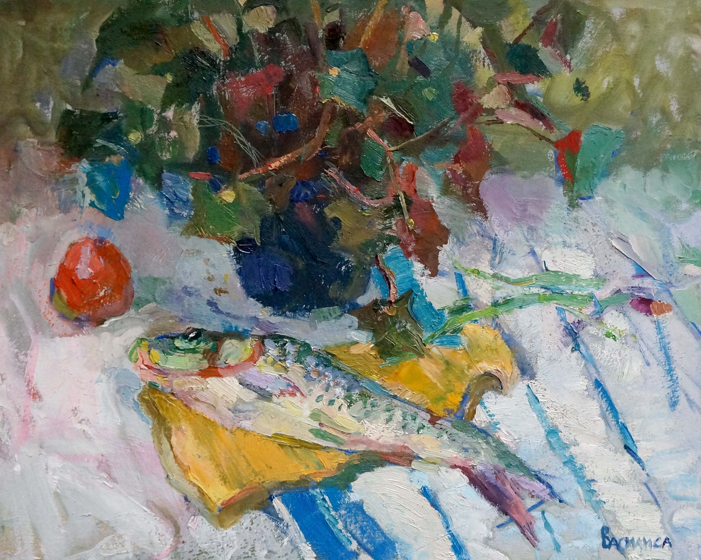 Oil painting Carp in Yalta Vasilisa Kolesnik