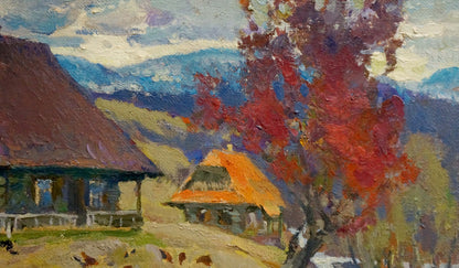 Oil painting Signs of autumn Mynka Alexander Fedorovich