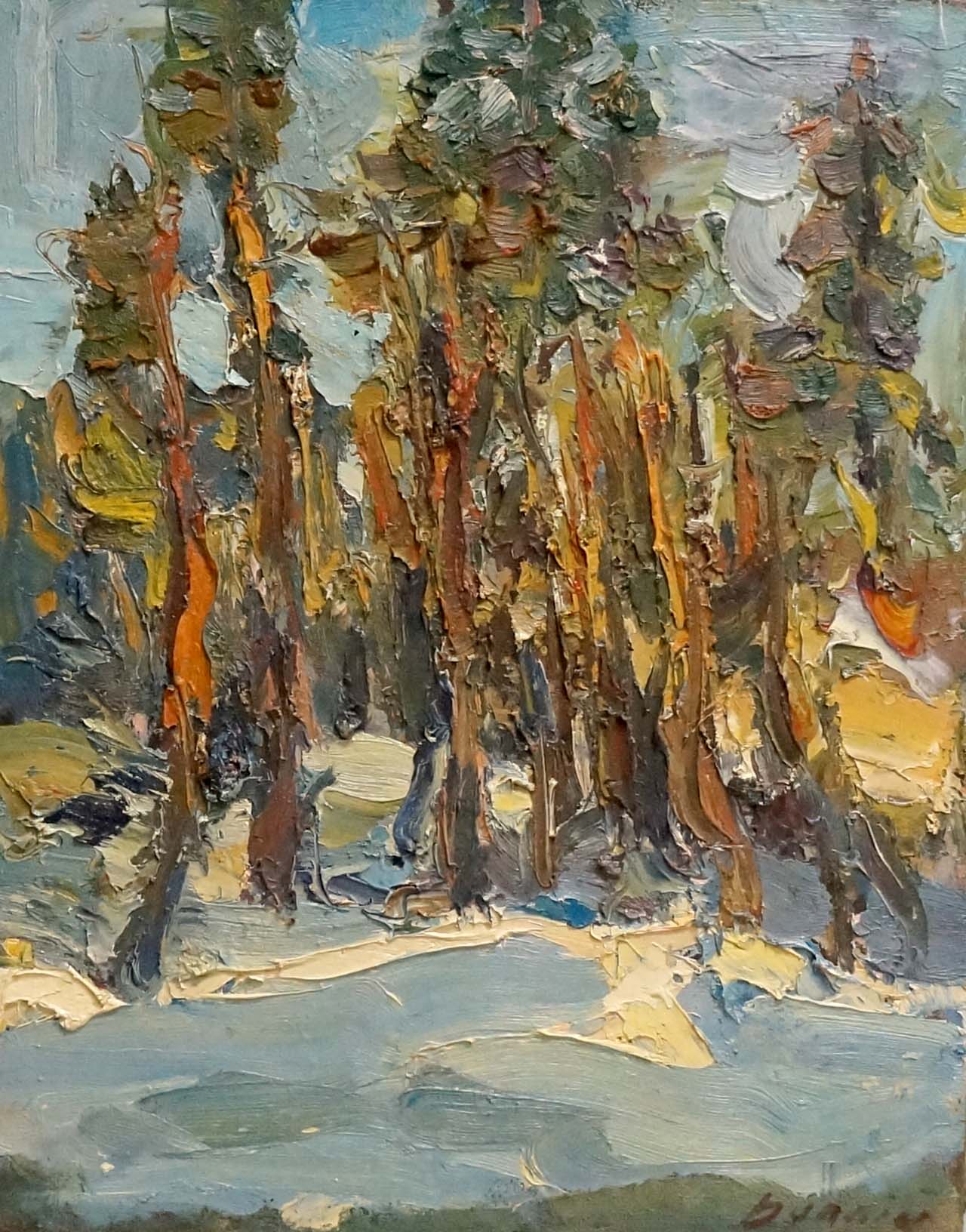 Oil painting End of winter Dupliy Sergey Alexandrovich