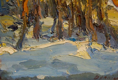 Oil painting End of winter Dupliy Sergey Alexandrovich