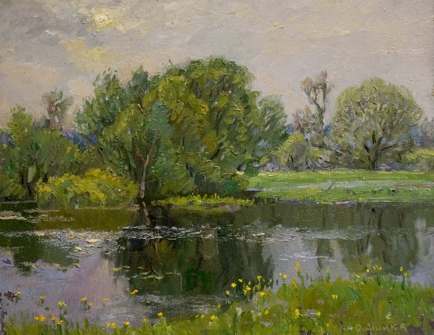 Oil painting By the river Alexander Mynka