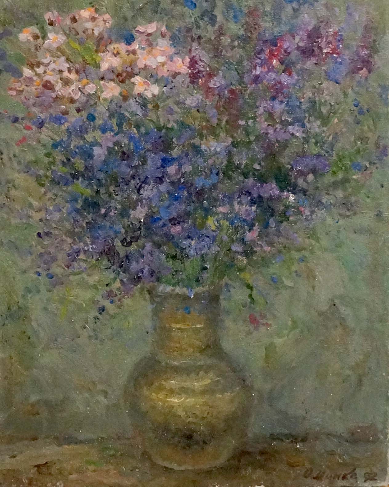 Oil painting Still life with wildflowers Alexander Mynka