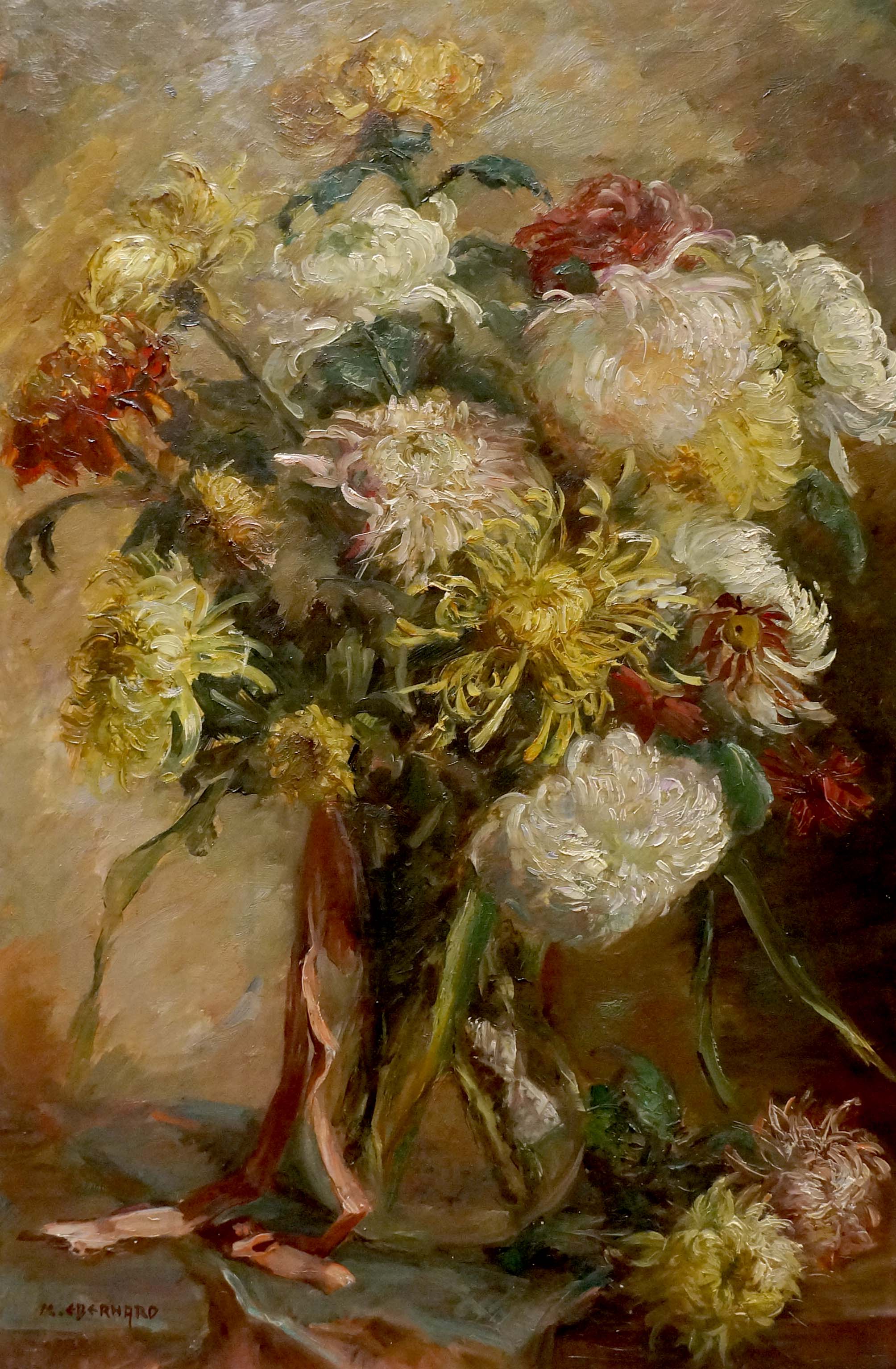 Oil painting Flowers M. Eberhard