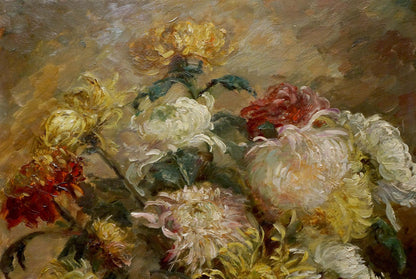 Oil painting Flowers M. Eberhard