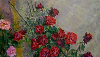 Oil painting Roses Mynka Alexander Fedorovich