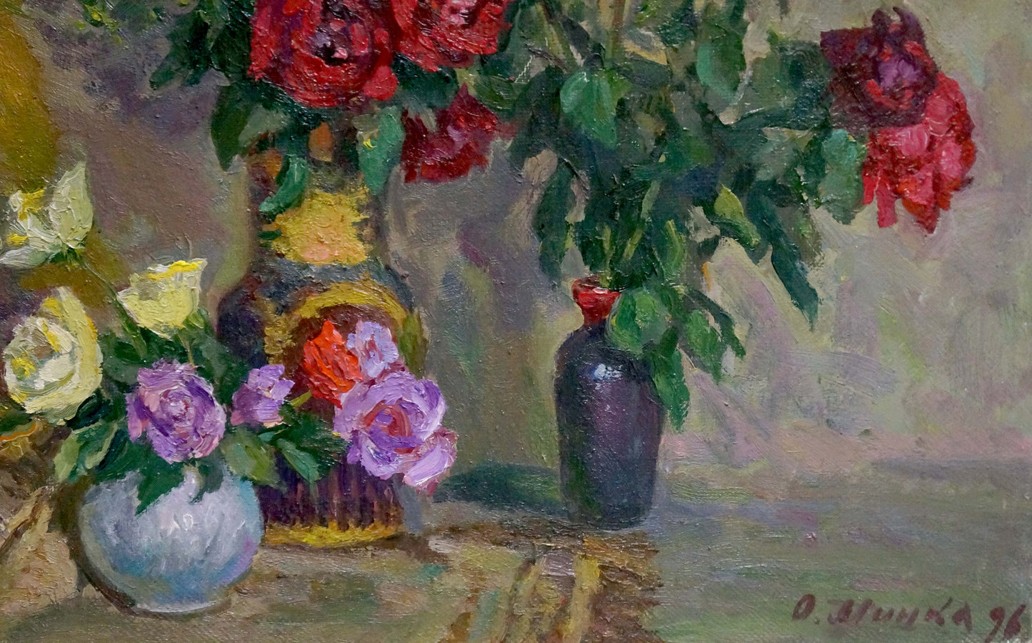 Oil painting Roses Mynka Alexander Fedorovich