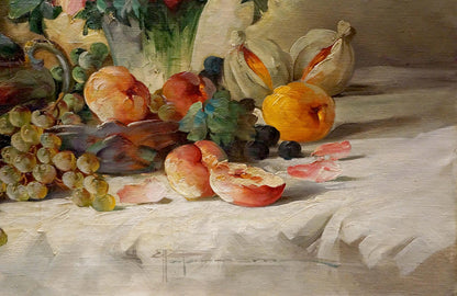 Oil painting Still life with fruit Arnaldo Casella Tamburini