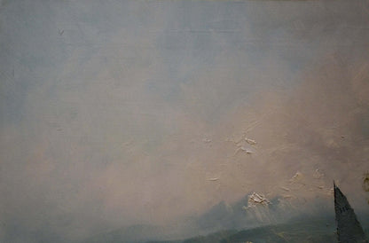 Oil painting Shore landscape H. Schumacher