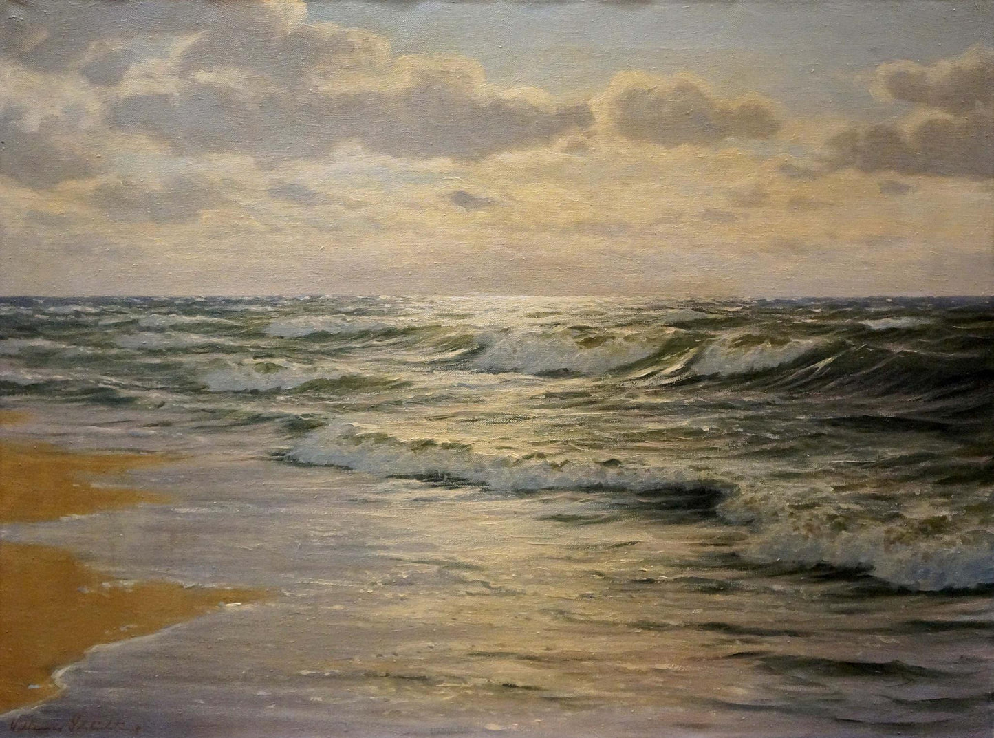 Oil painting The waves Waldemar Schlichting