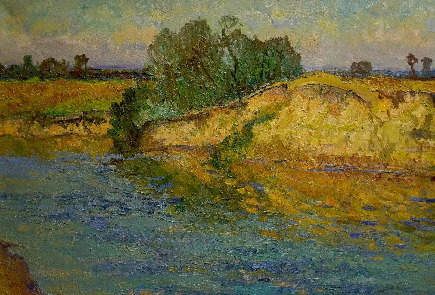 Oil painting Hot summer day by the river Alexander Mynka