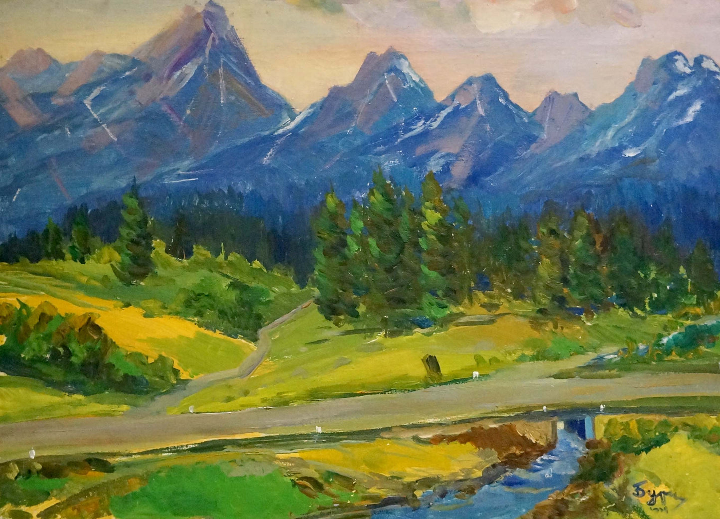 Oil painting Mountain landscape Kogan-Shats Matvey Borisovich
