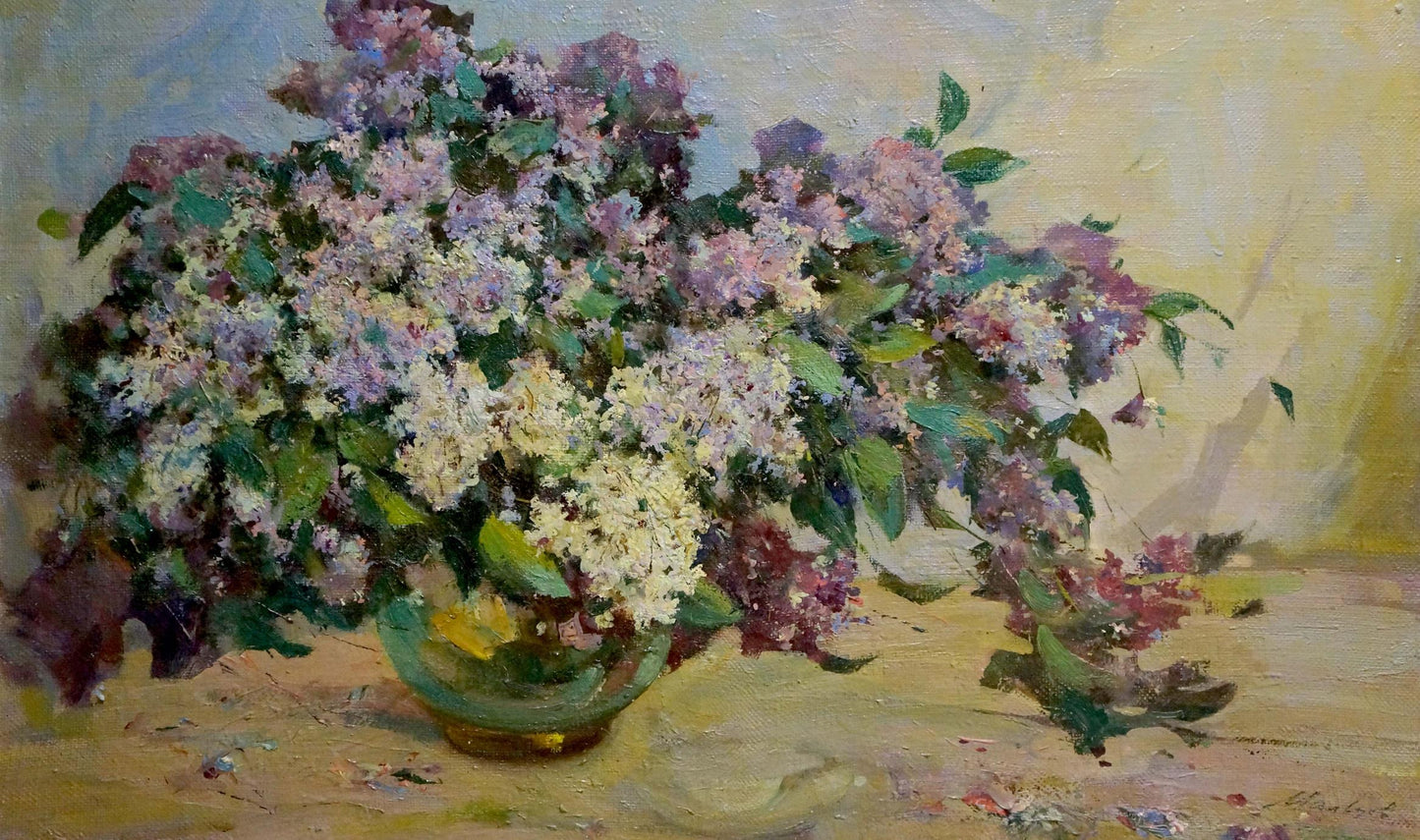 Oil painting Lilac Maltsev Nikolay Alexandrovich