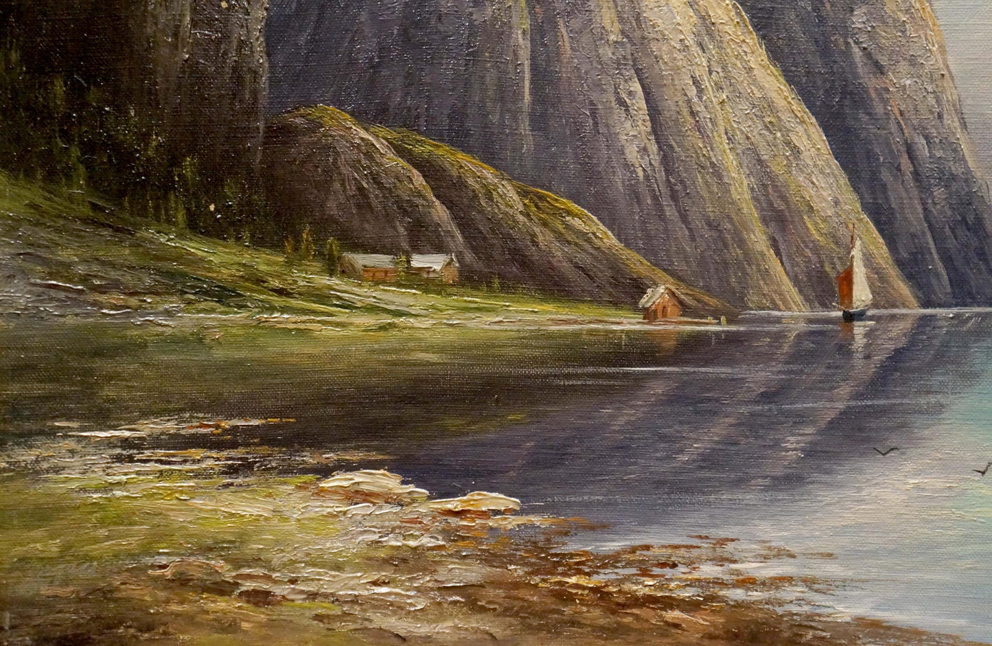 Captivating landscape depicted in oil paint
