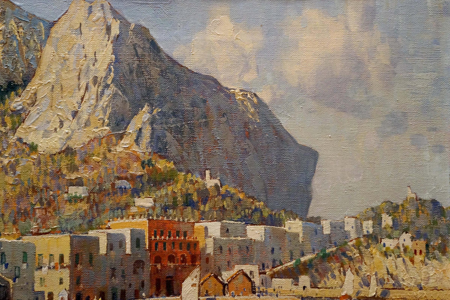 Oil painting Ischia maybe Felice Giordano