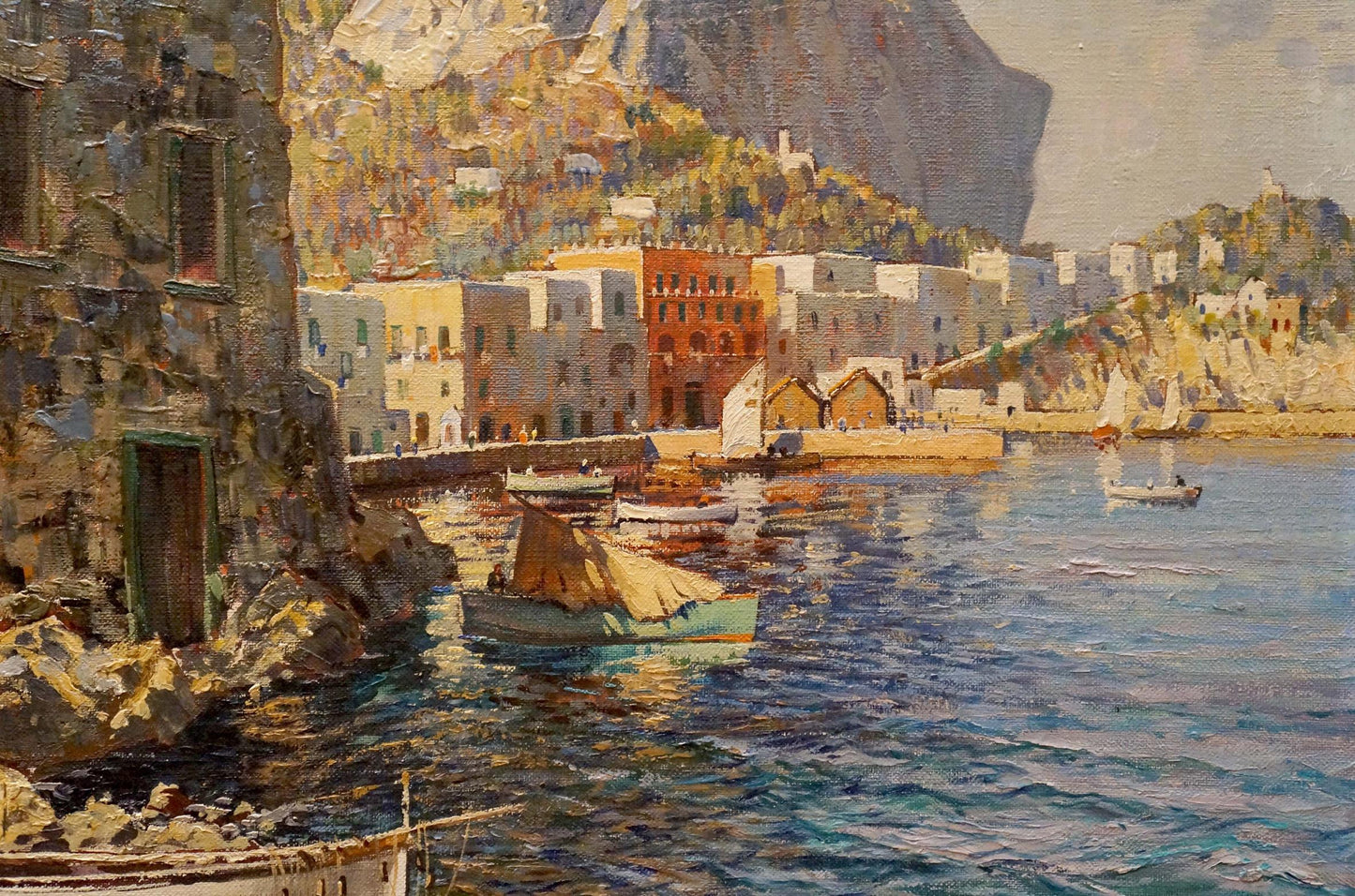 Oil painting Ischia maybe Felice Giordano