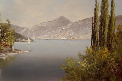 Oil painting House by the shore Bruno Martini