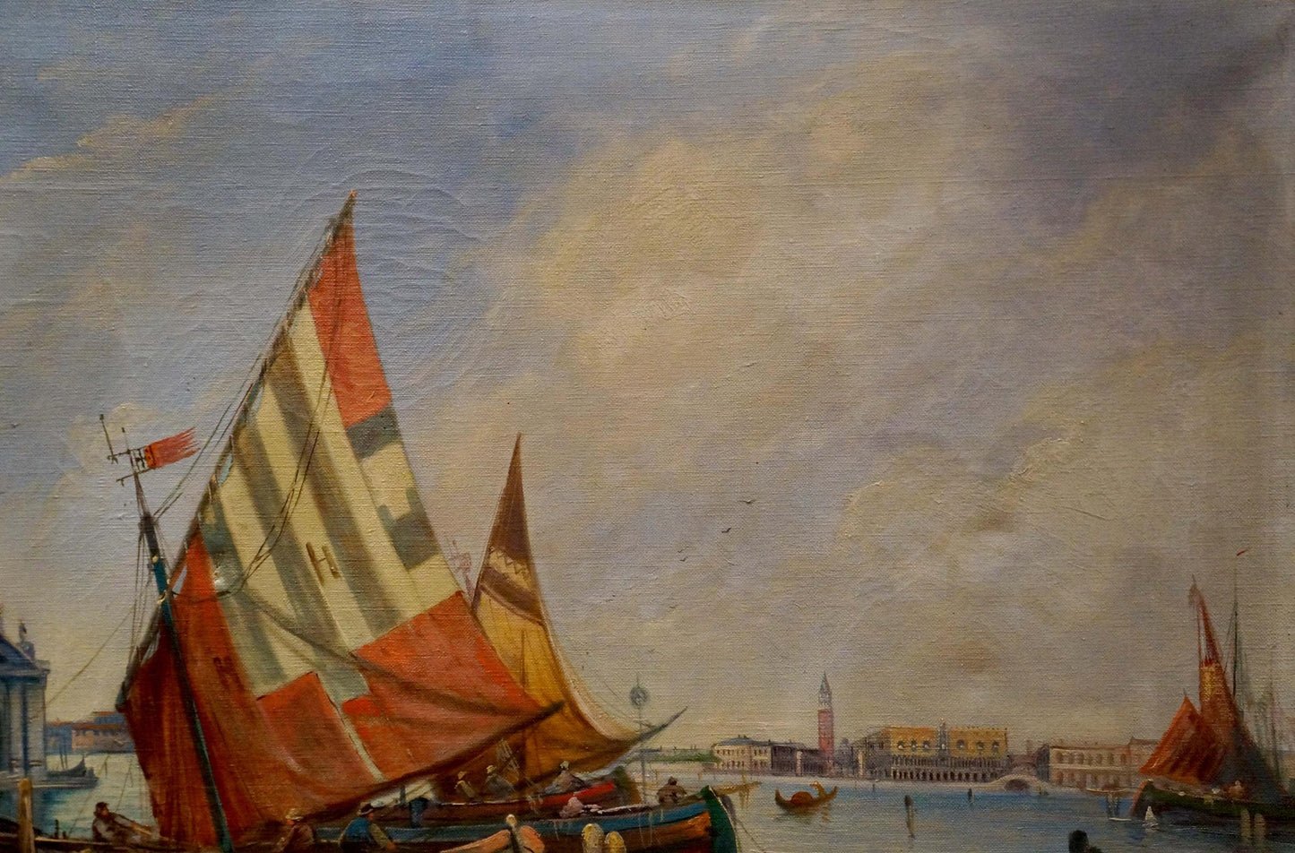 Oil painting The ships are back P. Alonza