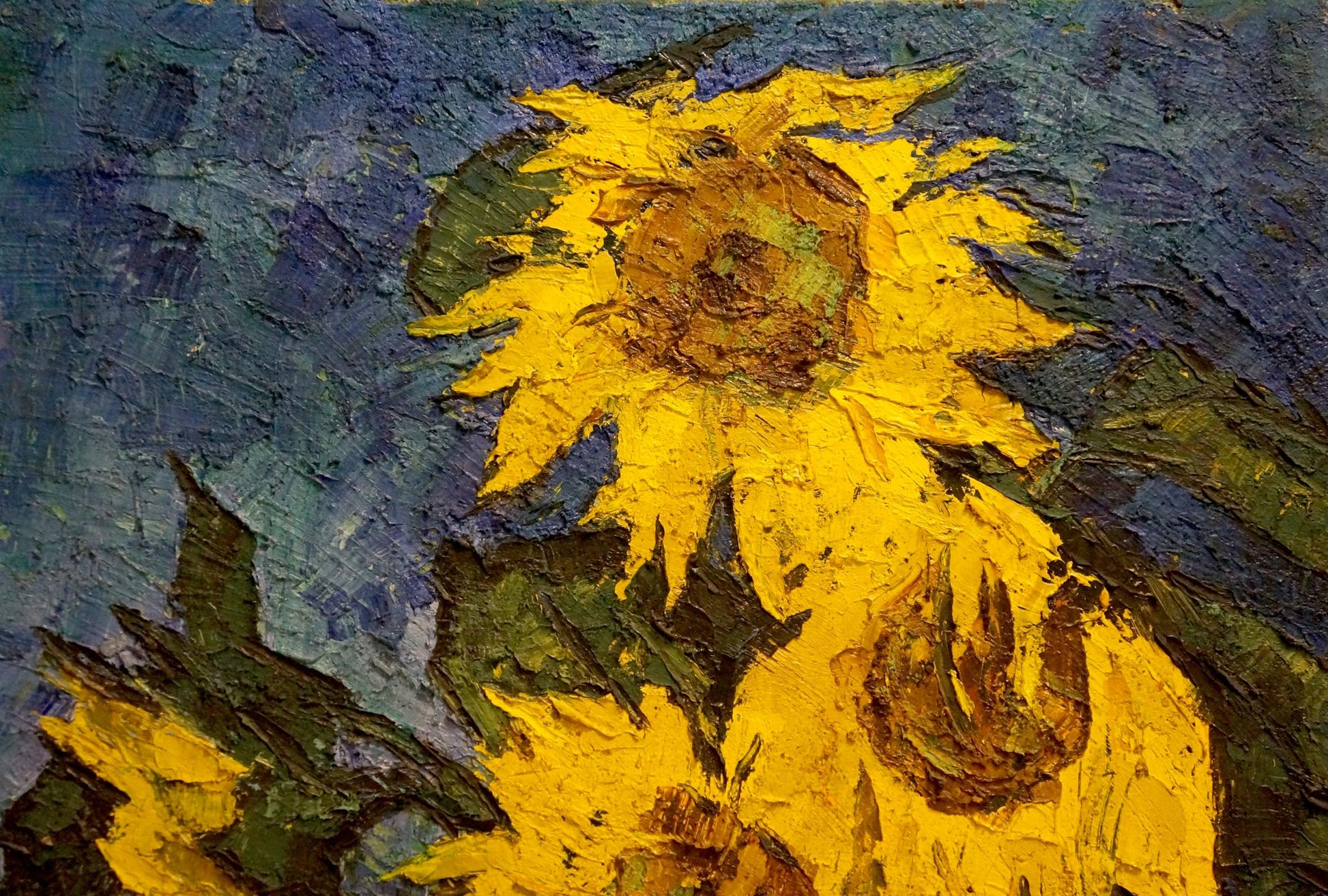 The vibrant beauty of sunflowers in Anatoly Saulovich Turovsky's oil painting