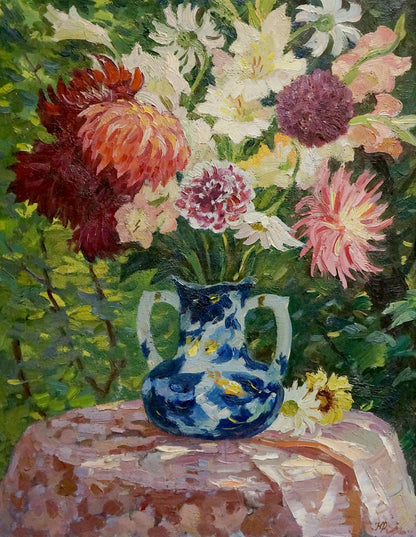 Oil painting Flowers in the garden Fastenko Y. I.