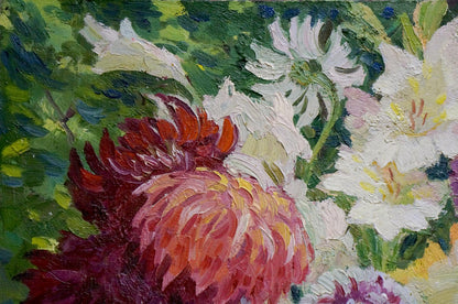 Oil painting Flowers in the garden Fastenko Y. I.