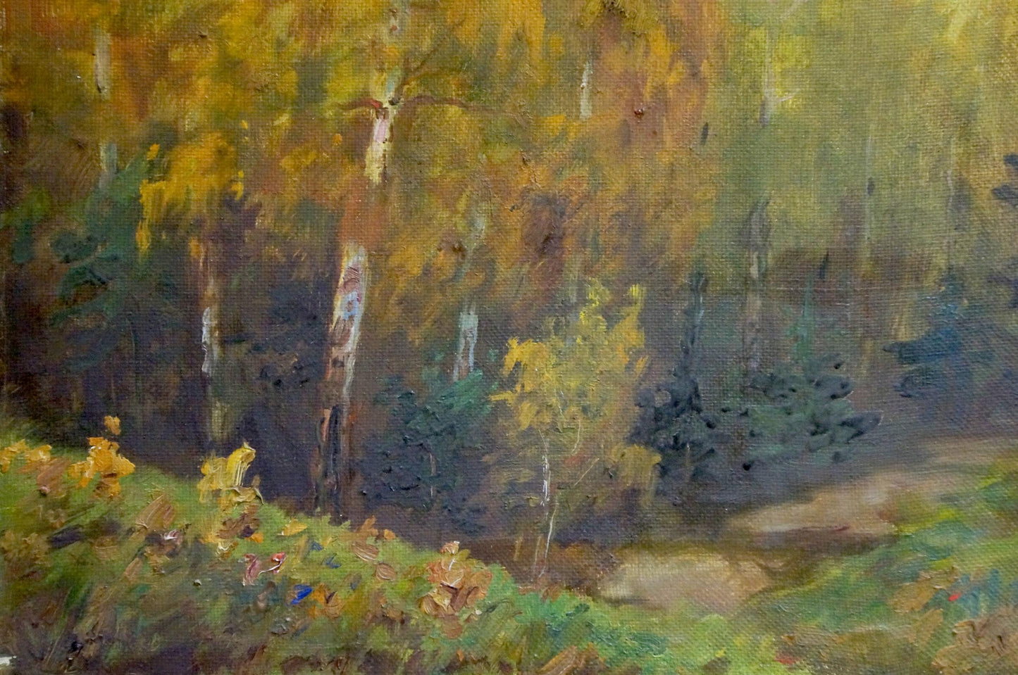 Oil painting Dense forest Konstantin Pavlovich Golovkin