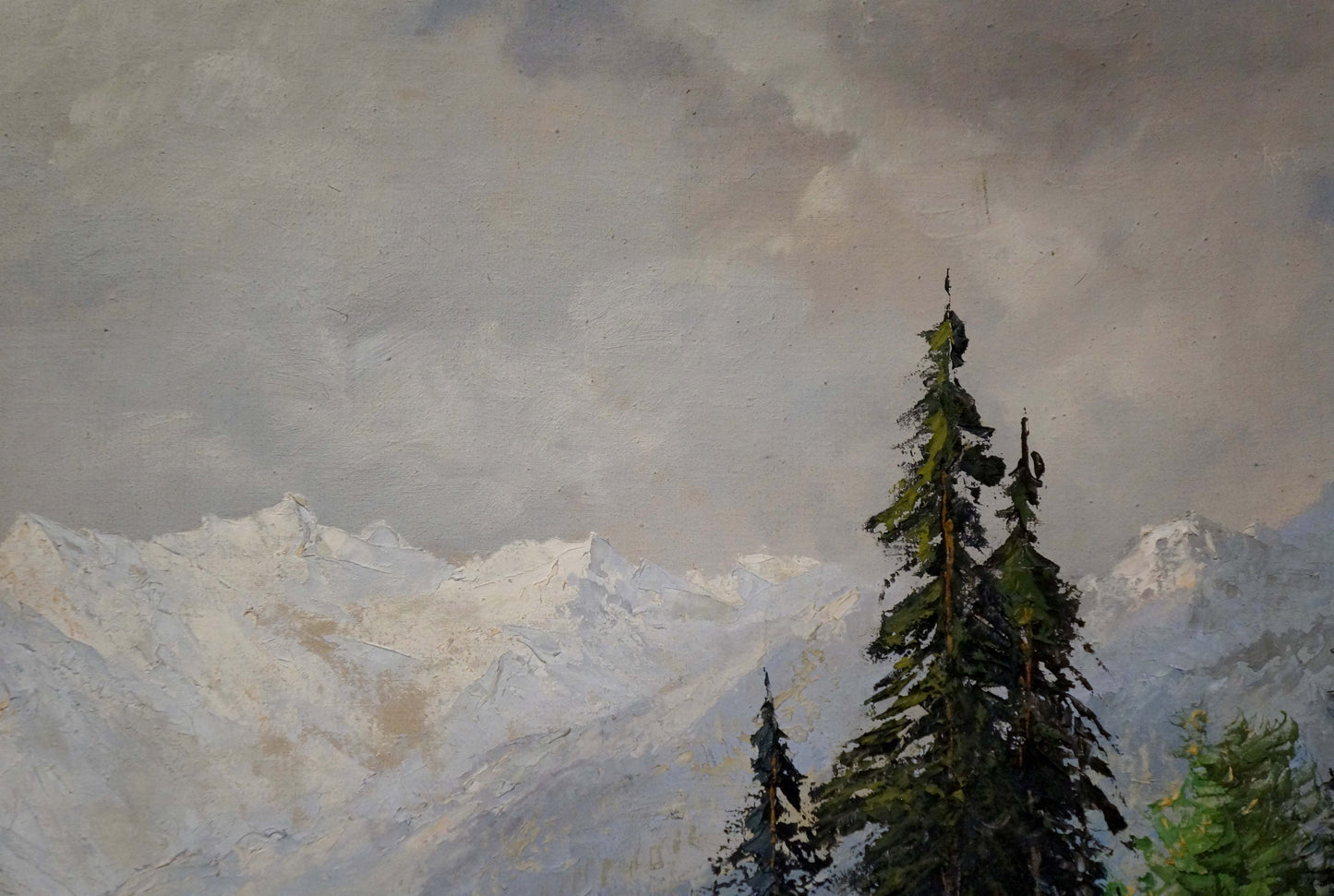 Oil painting Mountain landscape Ad. Wegener