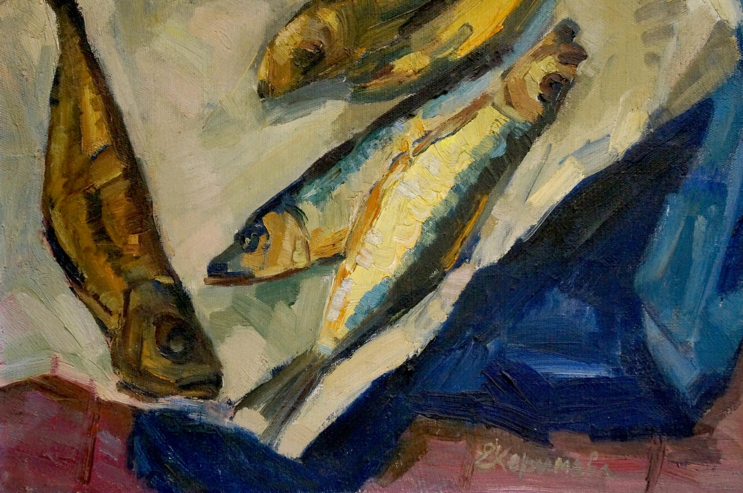 Oil painting Fish Kerimova Elena Alexandrovna