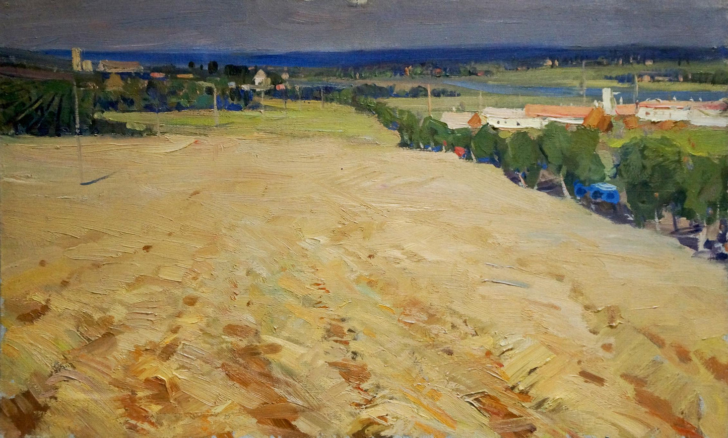 Oil painting Wheat field