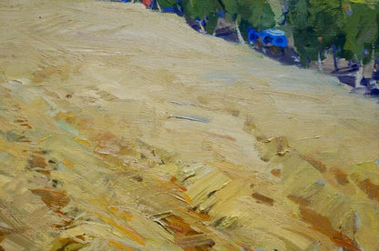 Oil painting Wheat field